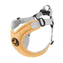gooby-memory-foam-step-in-harness-yellow-side-45-degrees-view-1024x1024px.webp